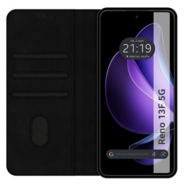 Funda Libro de Polipiel con tarjetero para Oppo Reno 13F 4G / 13 F 5G color Negra 2