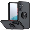 Funda Mate con Borde Negro y Anillo Giratorio 360 para Samsung Galaxy A26 5G