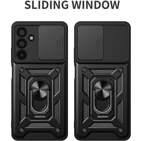 Funda Tough Armor con Anillo Giratorio Negra para Samsung Galaxy A56 5G