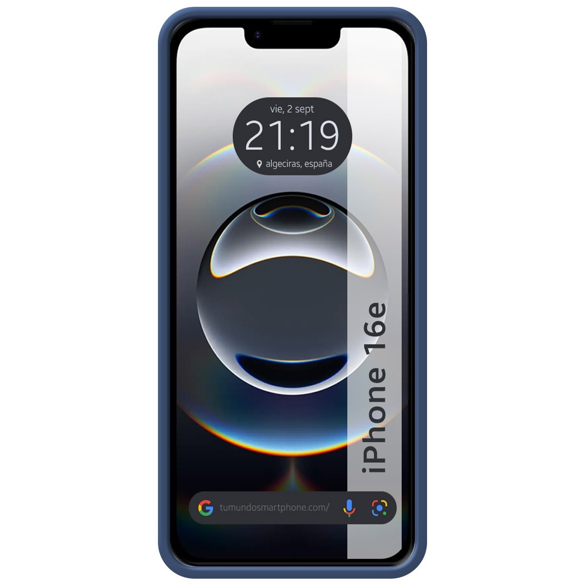 Funda Silicona Líquida Ultra Suave para iPhone 16e (6.1) color Azul