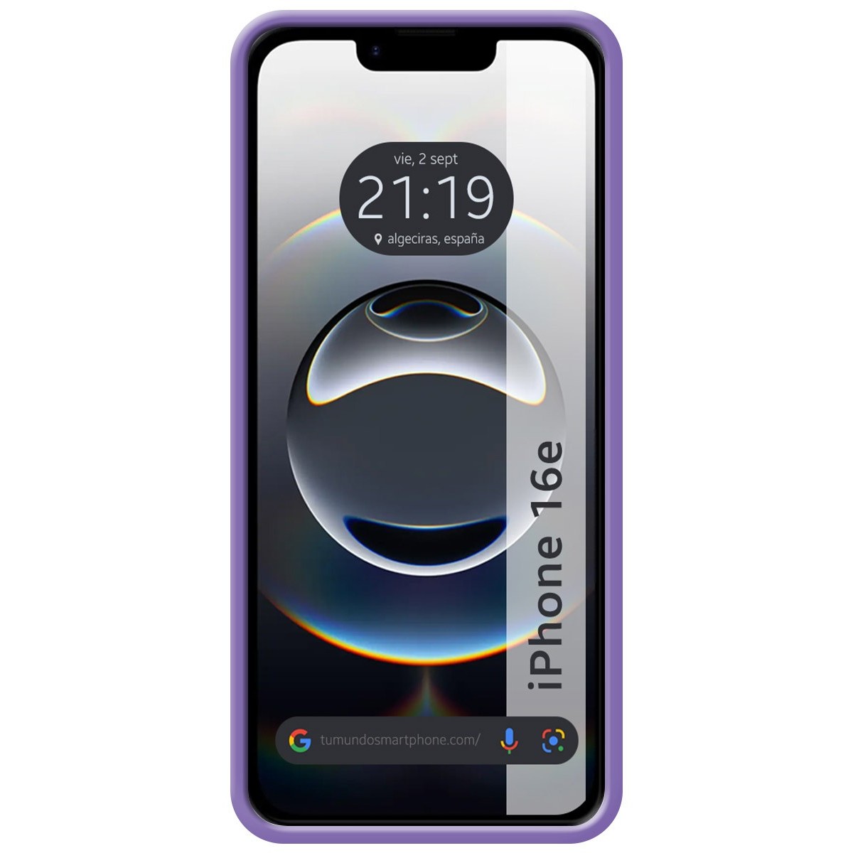 Funda Silicona Líquida Ultra Suave para iPhone 16e (6.1) color Morada