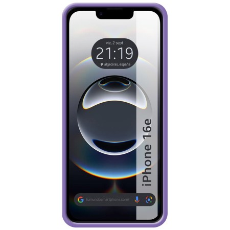 Funda Silicona Líquida Ultra Suave para iPhone 16e (6.1) color Morada