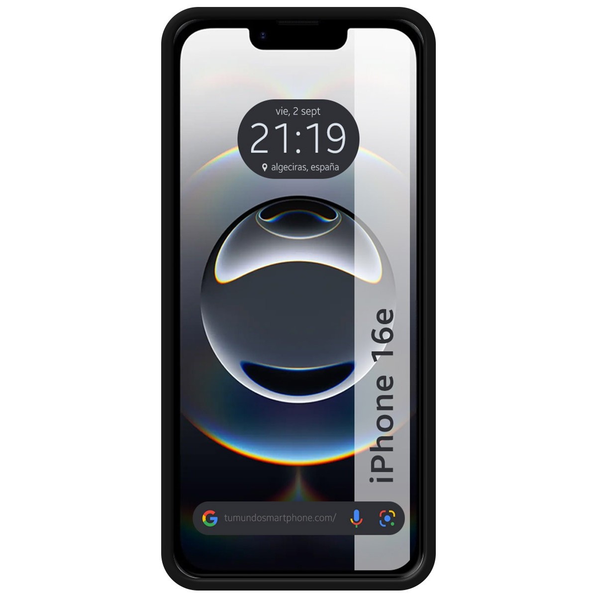 Funda Silicona Líquida Ultra Suave para iPhone 16e (6.1) color Negra