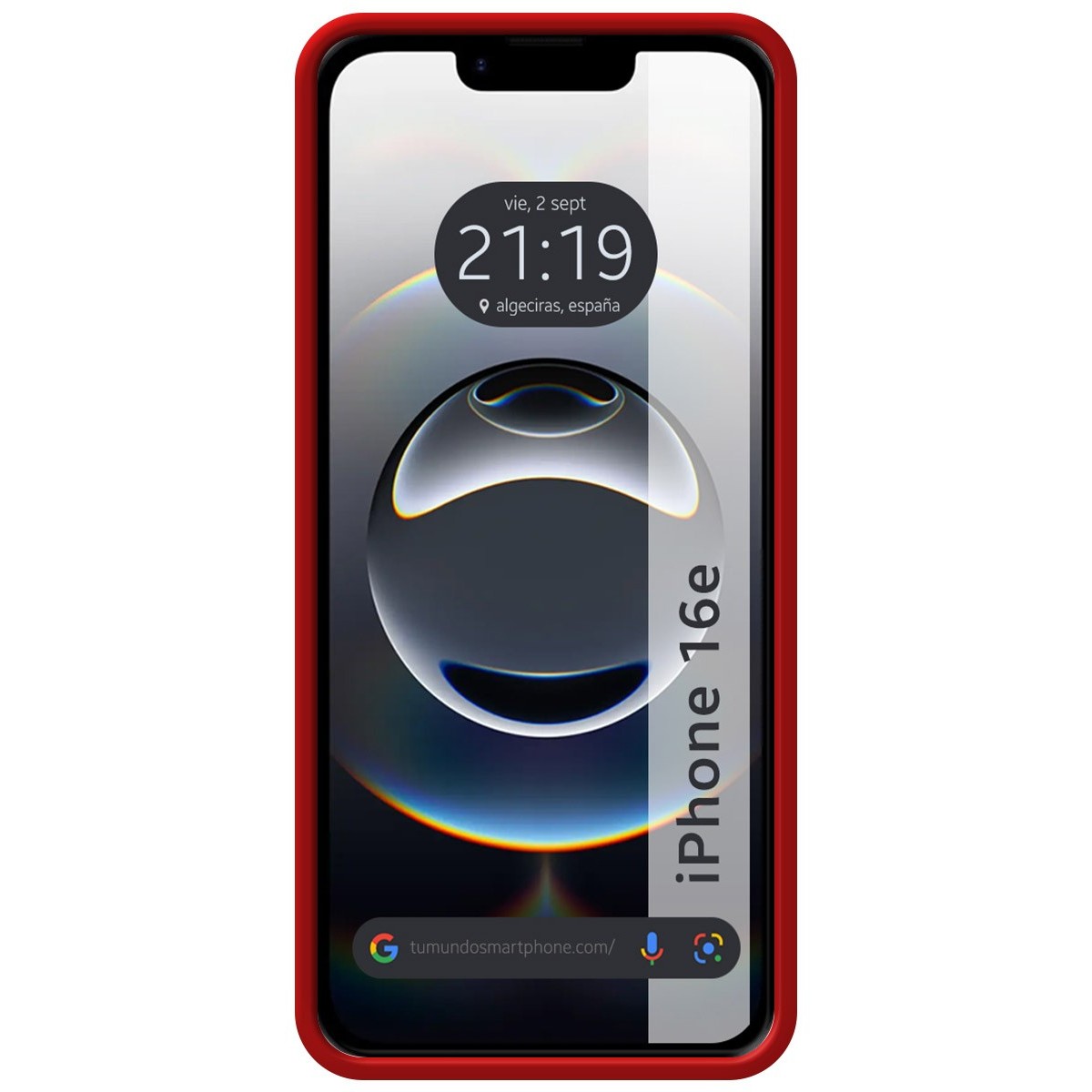 Funda Silicona Líquida Ultra Suave para iPhone 16e (6.1) color Roja