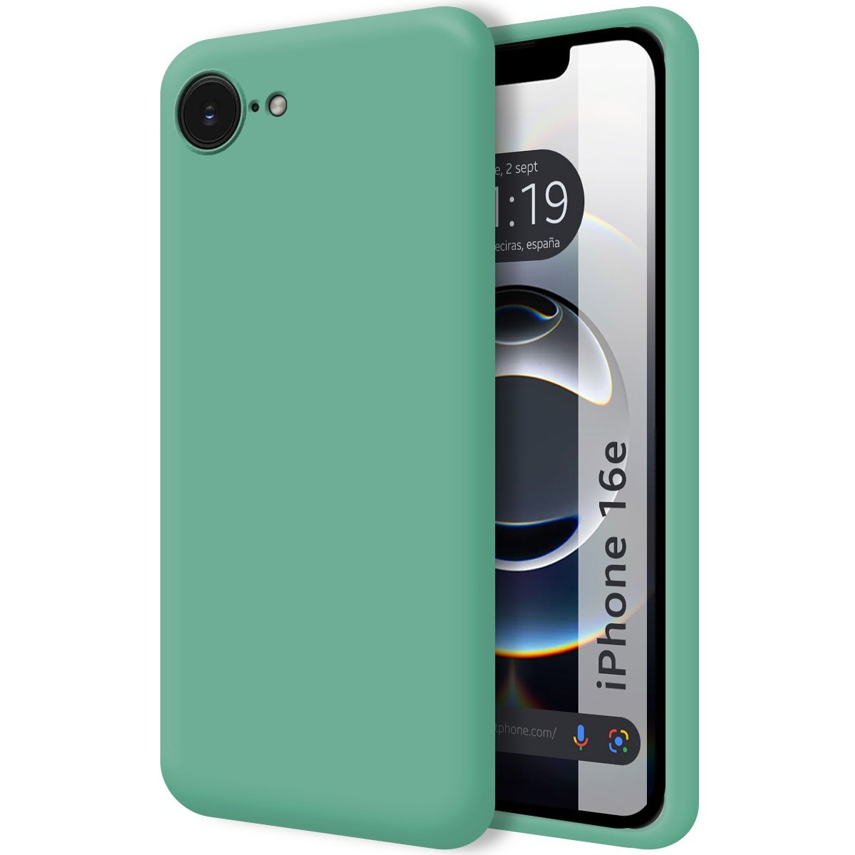 Funda Silicona Líquida Ultra Suave para iPhone 16e (6.1) color Verde