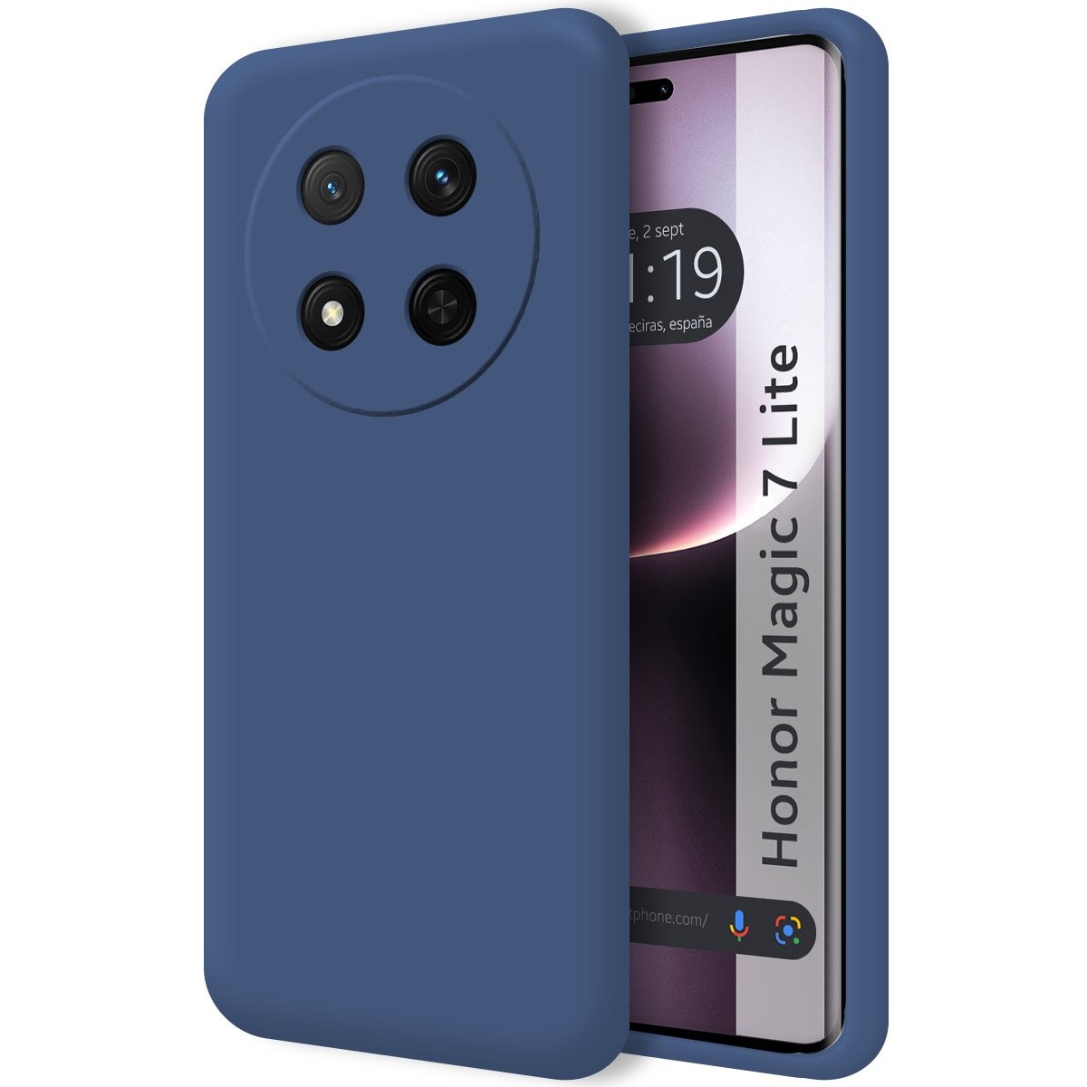 Funda Silicona Líquida Ultra Suave para Huawei Honor Magic 7 Lite 5G color Azul