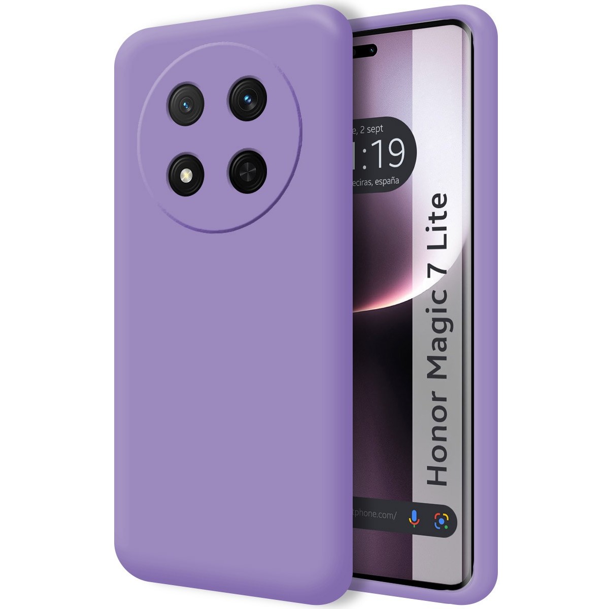 Funda Silicona Líquida Ultra Suave para Huawei Honor Magic 7 Lite 5G color Morada