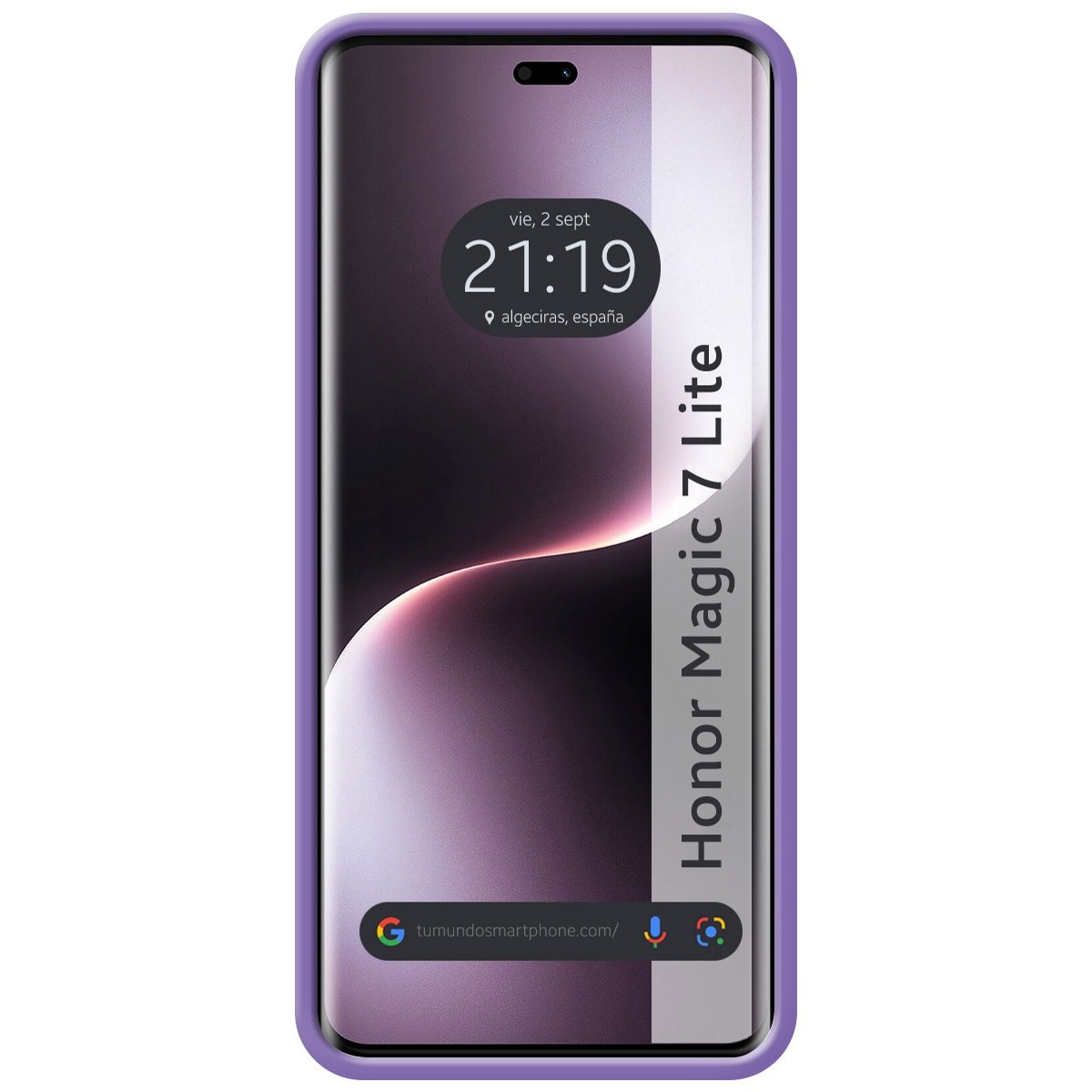 Funda Silicona Líquida Ultra Suave para Huawei Honor Magic 7 Lite 5G color Morada