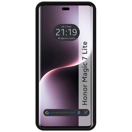 Funda Silicona Líquida Ultra Suave para Huawei Honor Magic 7 Lite 5G color Negra