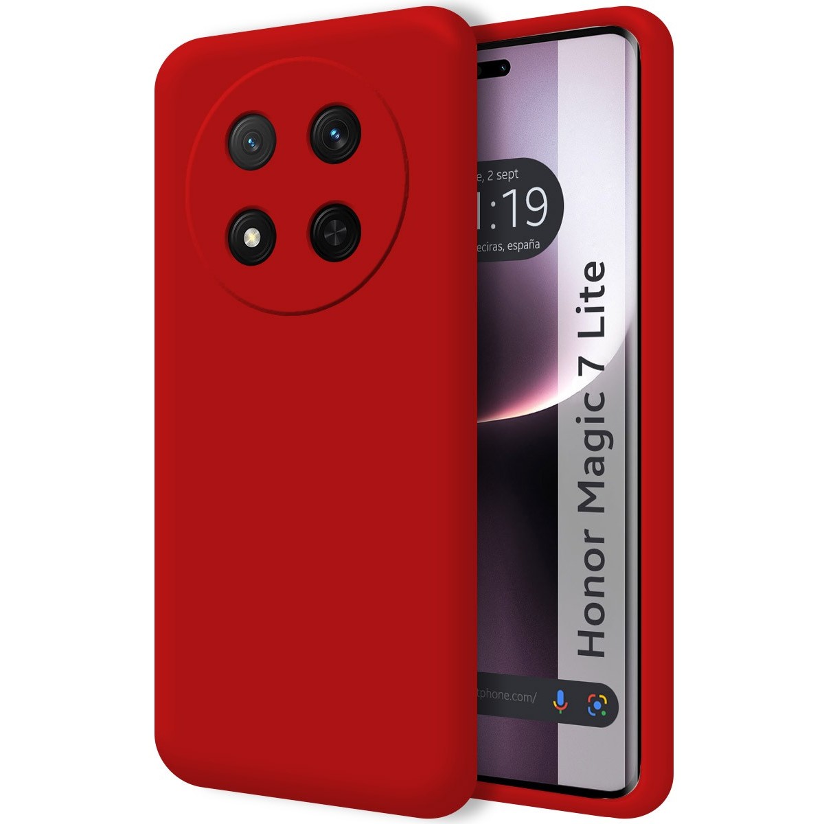 Funda Silicona Líquida Ultra Suave para Huawei Honor Magic 7 Lite 5G color Roja