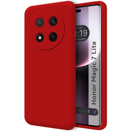 Funda Silicona Líquida Ultra Suave para Huawei Honor Magic 7 Lite 5G color Roja