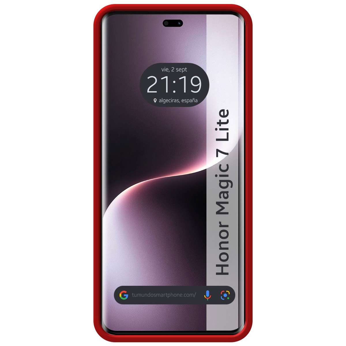 Funda Silicona Líquida Ultra Suave para Huawei Honor Magic 7 Lite 5G color Roja