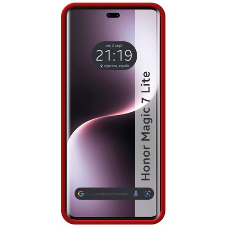 Funda Silicona Líquida Ultra Suave para Huawei Honor Magic 7 Lite 5G color Roja