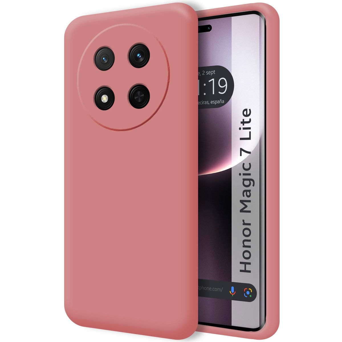 Funda Silicona Líquida Ultra Suave para Huawei Honor Magic 7 Lite 5G color Rosa