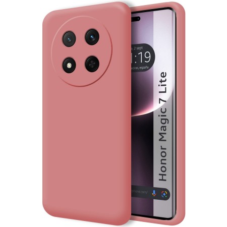 Funda Silicona Líquida Ultra Suave para Huawei Honor Magic 7 Lite 5G color Rosa