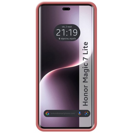 Funda Silicona Líquida Ultra Suave para Huawei Honor Magic 7 Lite 5G color Rosa