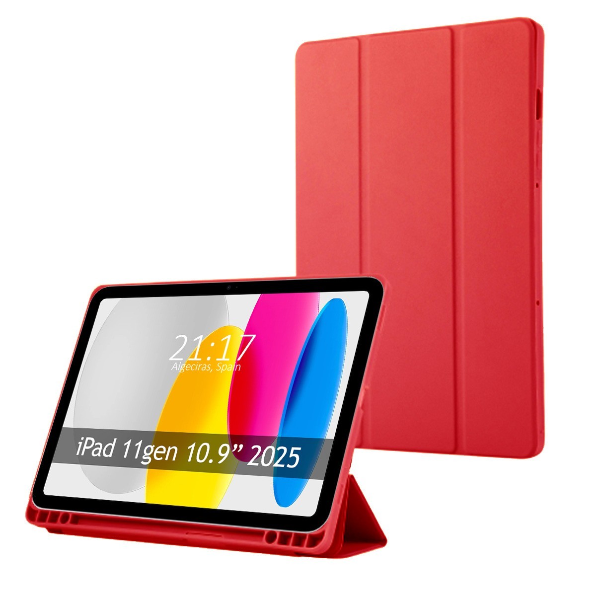 Funda con tapa Smart para iPad 11ª Gen. 10.9 (2025) color Roja