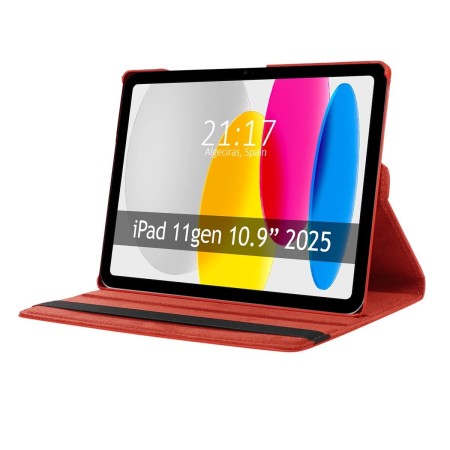Funda Giratoria 360 para iPad 11ª Gen. 10.9 (2025) color Roja