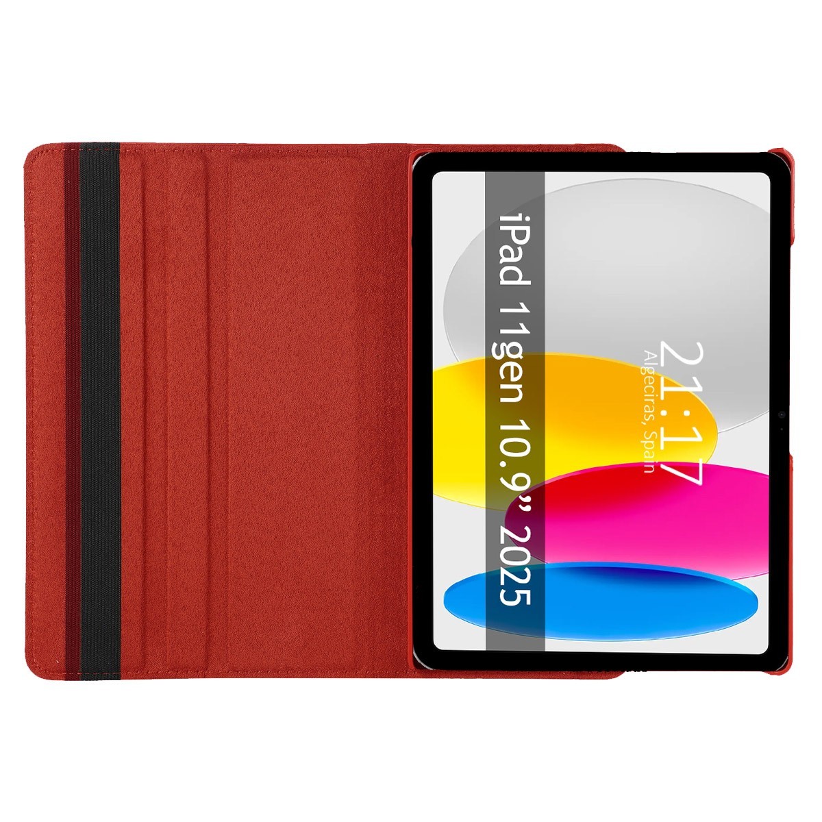 Funda Giratoria 360 para iPad 11ª Gen. 10.9 (2025) color Roja