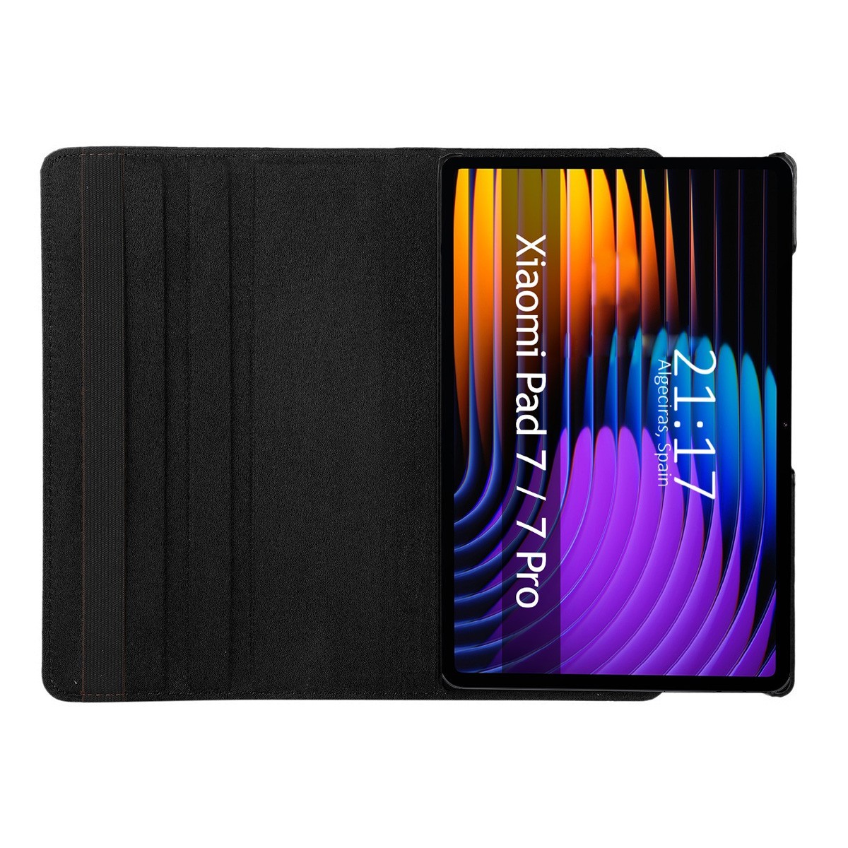 Funda Giratoria 360 para Xiaomi Pad 7 / 7 Pro color Negra