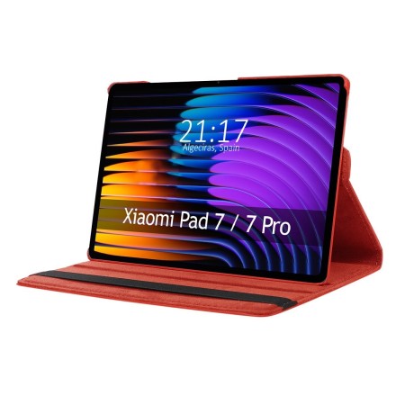 Funda Giratoria 360 para Xiaomi Pad 7 / 7 Pro color Roja