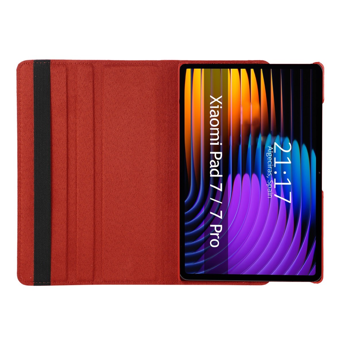 Funda Giratoria 360 para Xiaomi Pad 7 / 7 Pro color Roja