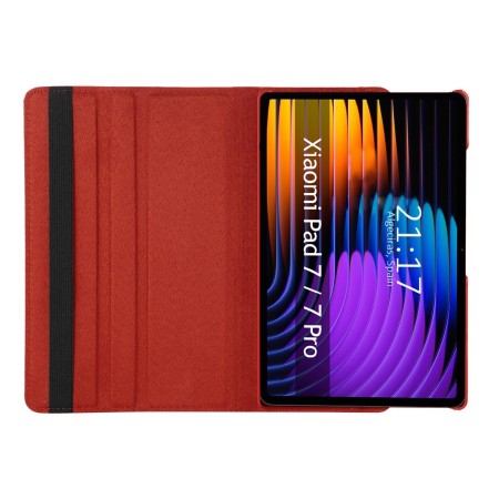 Funda Giratoria 360 para Xiaomi Pad 7 / 7 Pro color Roja
