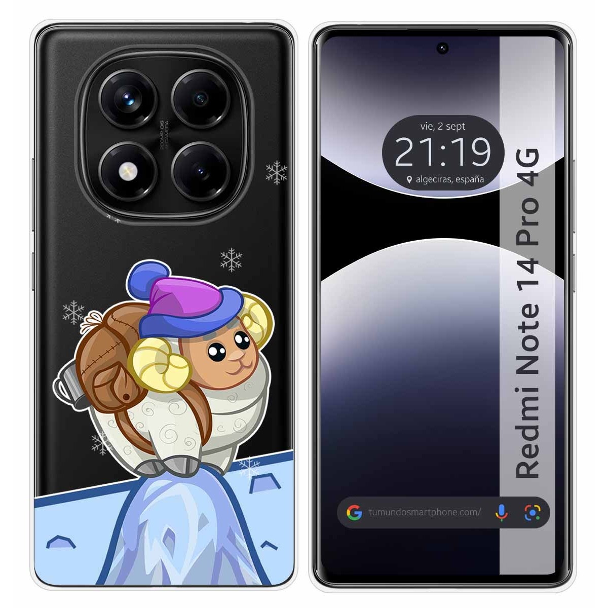 Funda Silicona Transparente para Xiaomi Redmi Note 14 Pro 4G diseño Cabra Dibujos