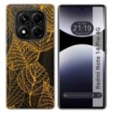 Funda Silicona Transparente para Xiaomi Redmi Note 14 Pro 4G diseño Hojas Dibujos