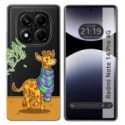 Funda Silicona Transparente para Xiaomi Redmi Note 14 Pro 4G diseño Jirafa Dibujos