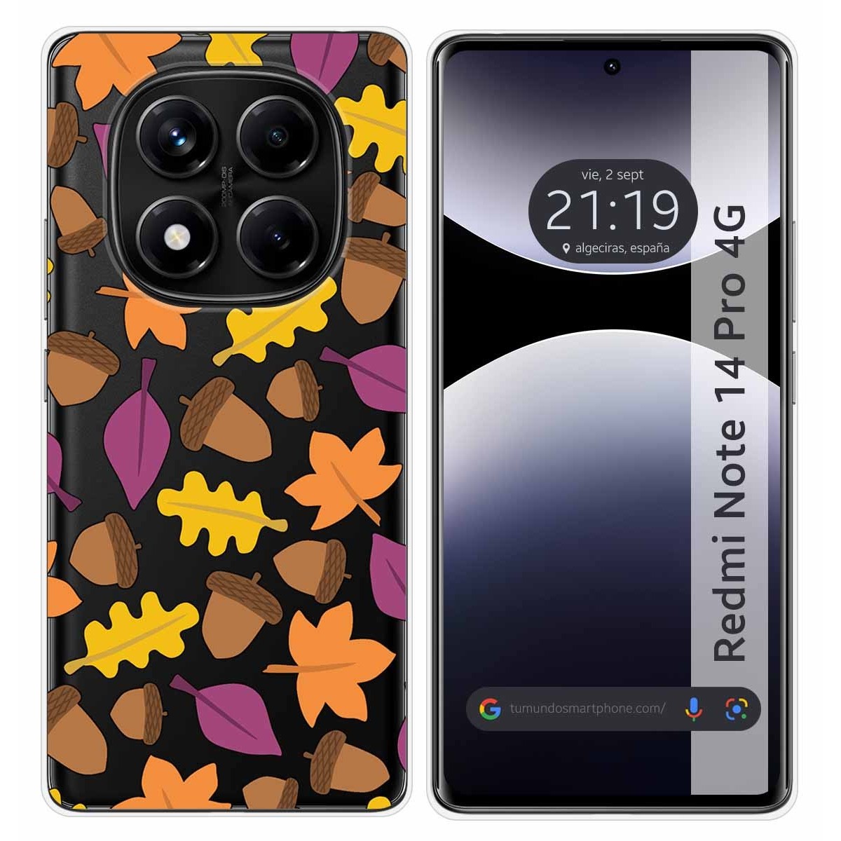 Funda Silicona Transparente para Xiaomi Redmi Note 14 Pro 4G diseño Otoño Dibujos