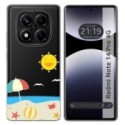 Funda Silicona Transparente para Xiaomi Redmi Note 14 Pro 4G diseño Playa Dibujos