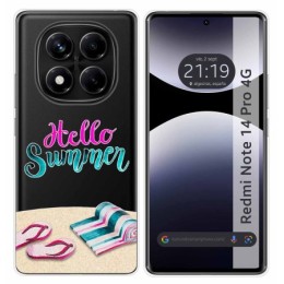 Funda Silicona Transparente para Xiaomi Redmi Note 14 Pro 4G diseño Summer Dibujos
