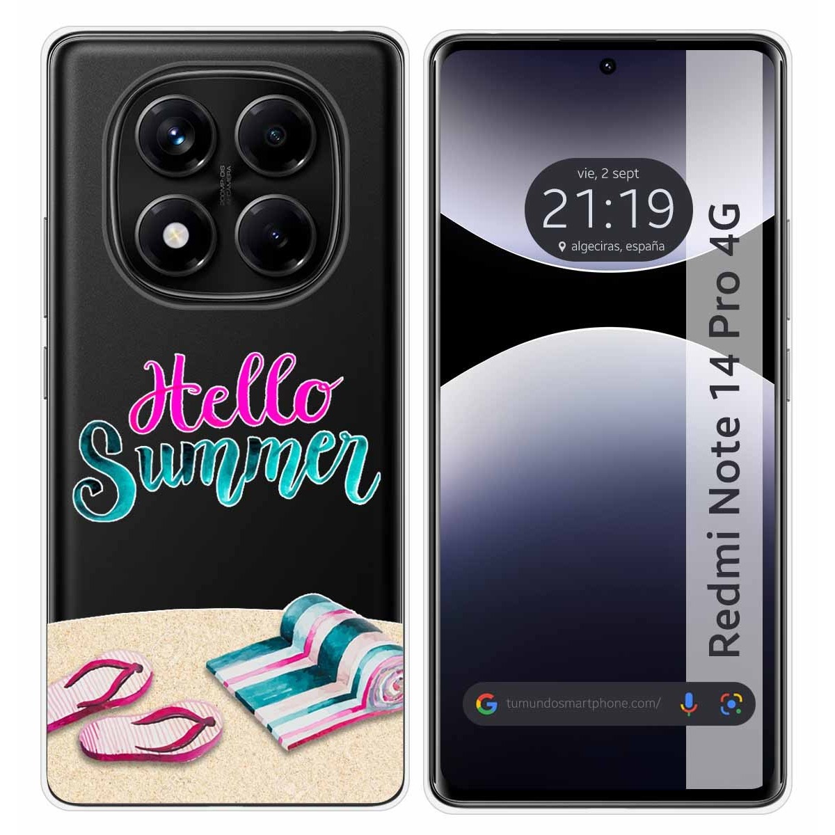 Funda Silicona Transparente para Xiaomi Redmi Note 14 Pro 4G diseño Summer Dibujos