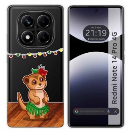 Funda Silicona Transparente para Xiaomi Redmi Note 14 Pro 4G diseño Suricata Dibujos