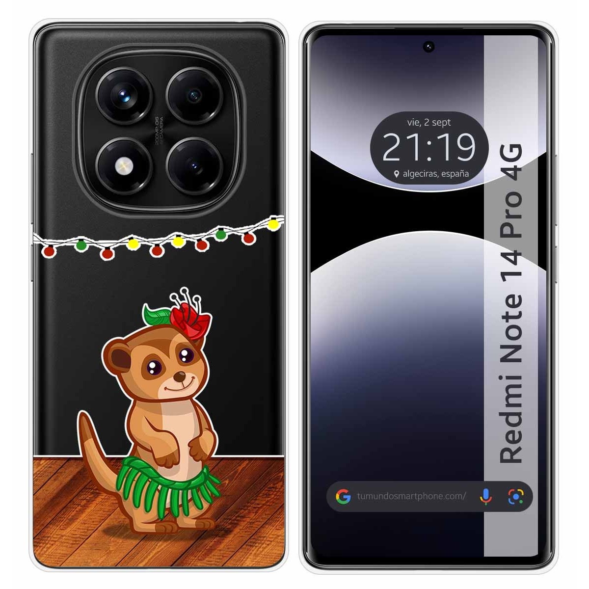 Funda Silicona Transparente para Xiaomi Redmi Note 14 Pro 4G diseño Suricata Dibujos