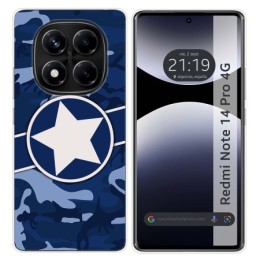 Funda Silicona para Xiaomi Redmi Note 14 Pro 4G diseño Camuflaje 03 Dibujos