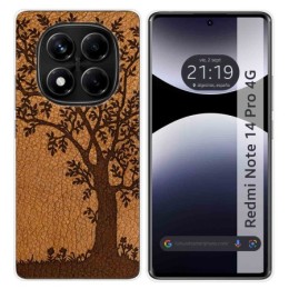 Funda Silicona para Xiaomi Redmi Note 14 Pro 4G diseño Cuero 03 Dibujos