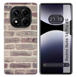 Funda Silicona para Xiaomi Redmi Note 14 Pro 4G diseño Ladrillo 01 Dibujos
