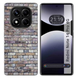 Funda Silicona para Xiaomi Redmi Note 14 Pro 4G diseño Ladrillo 02 Dibujos