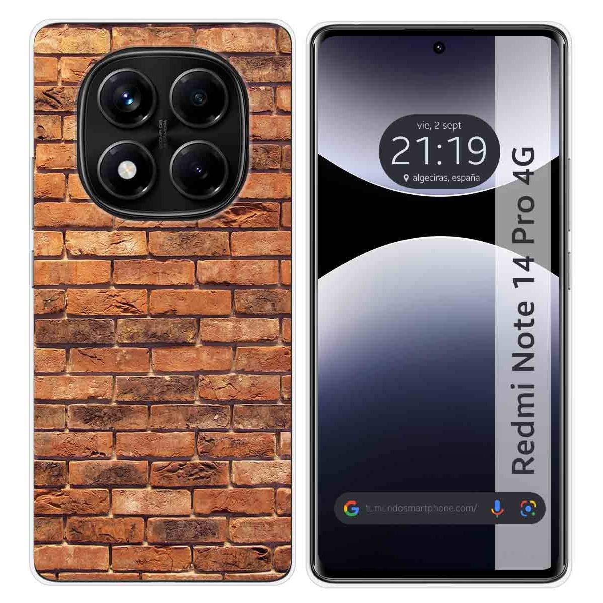 Funda Silicona para Xiaomi Redmi Note 14 Pro 4G diseño Ladrillo 04 Dibujos