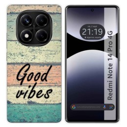 Funda Silicona para Xiaomi Redmi Note 14 Pro 4G diseño Madera 01 Dibujos