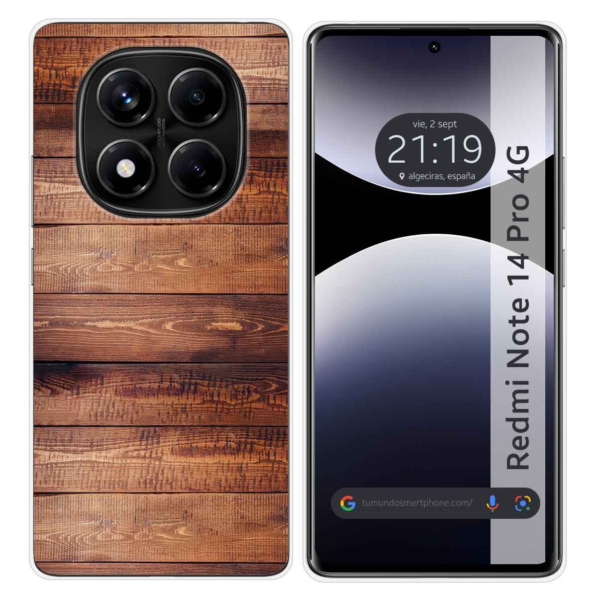 Funda Silicona para Xiaomi Redmi Note 14 Pro 4G diseño Madera 02 Dibujos