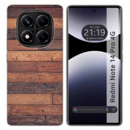 Funda Silicona para Xiaomi Redmi Note 14 Pro 4G diseño Madera 03 Dibujos