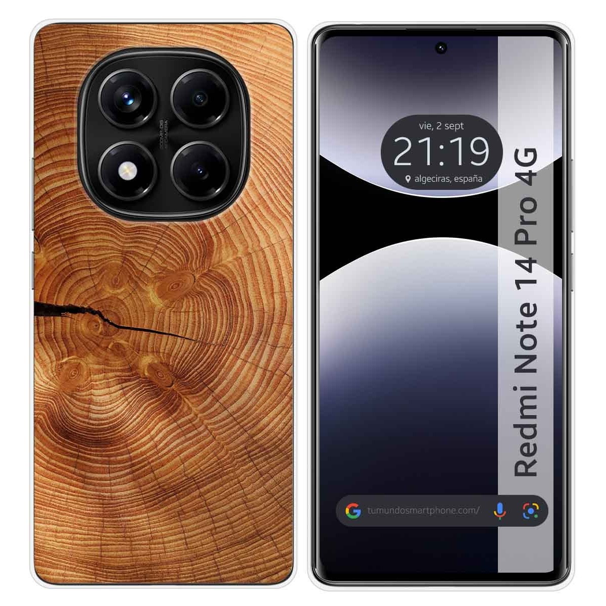 Funda Silicona para Xiaomi Redmi Note 14 Pro 4G diseño Madera 04 Dibujos