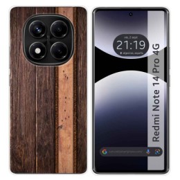 Funda Silicona para Xiaomi Redmi Note 14 Pro 4G diseño Madera 05 Dibujos