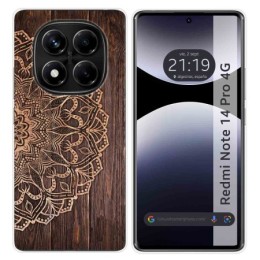 Funda Silicona para Xiaomi Redmi Note 14 Pro 4G diseño Madera 06 Dibujos