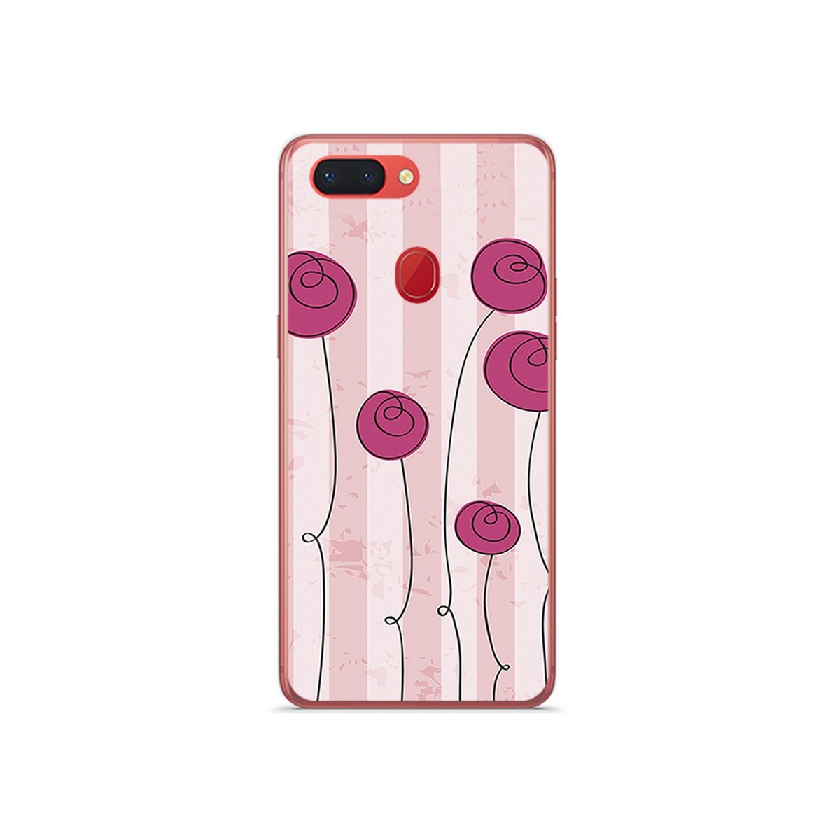Funda Gel Tpu para Oppo R15 Pro Diseño Flores Vintage Dibujos