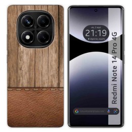 Funda Silicona para Xiaomi Redmi Note 14 Pro 4G diseño Madera 09 Dibujos