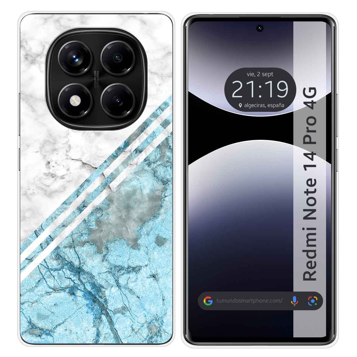 Funda Silicona para Xiaomi Redmi Note 14 Pro 4G diseño Mármol 02 Dibujos